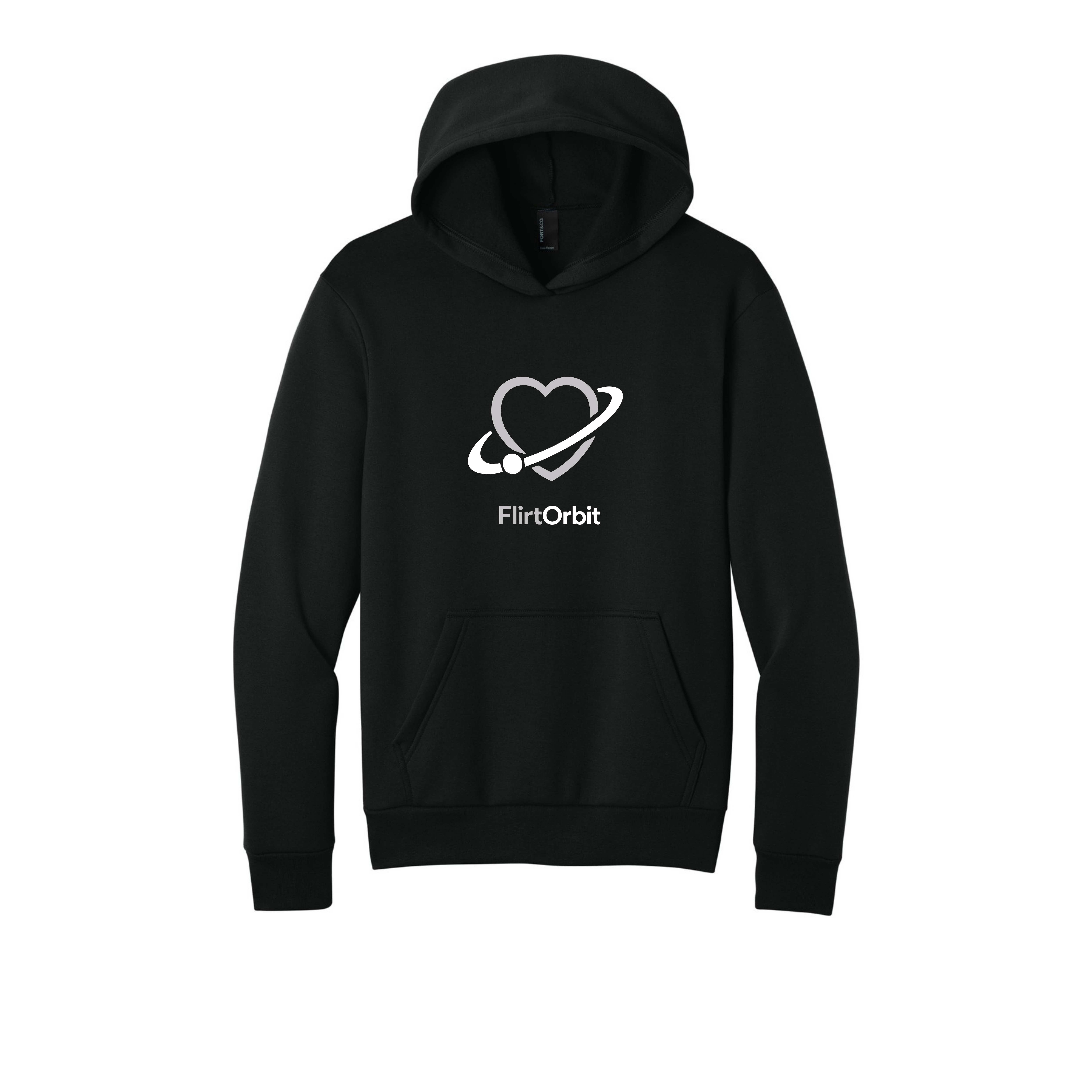 FlirtOrbit Heart Orbit Men's Hoodie Monochrome