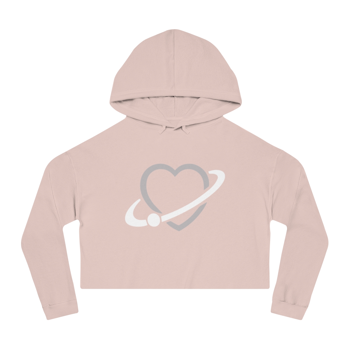 FlirtOrbit Women's Monochrome Logo Cropped Hoodie Sweatshirt