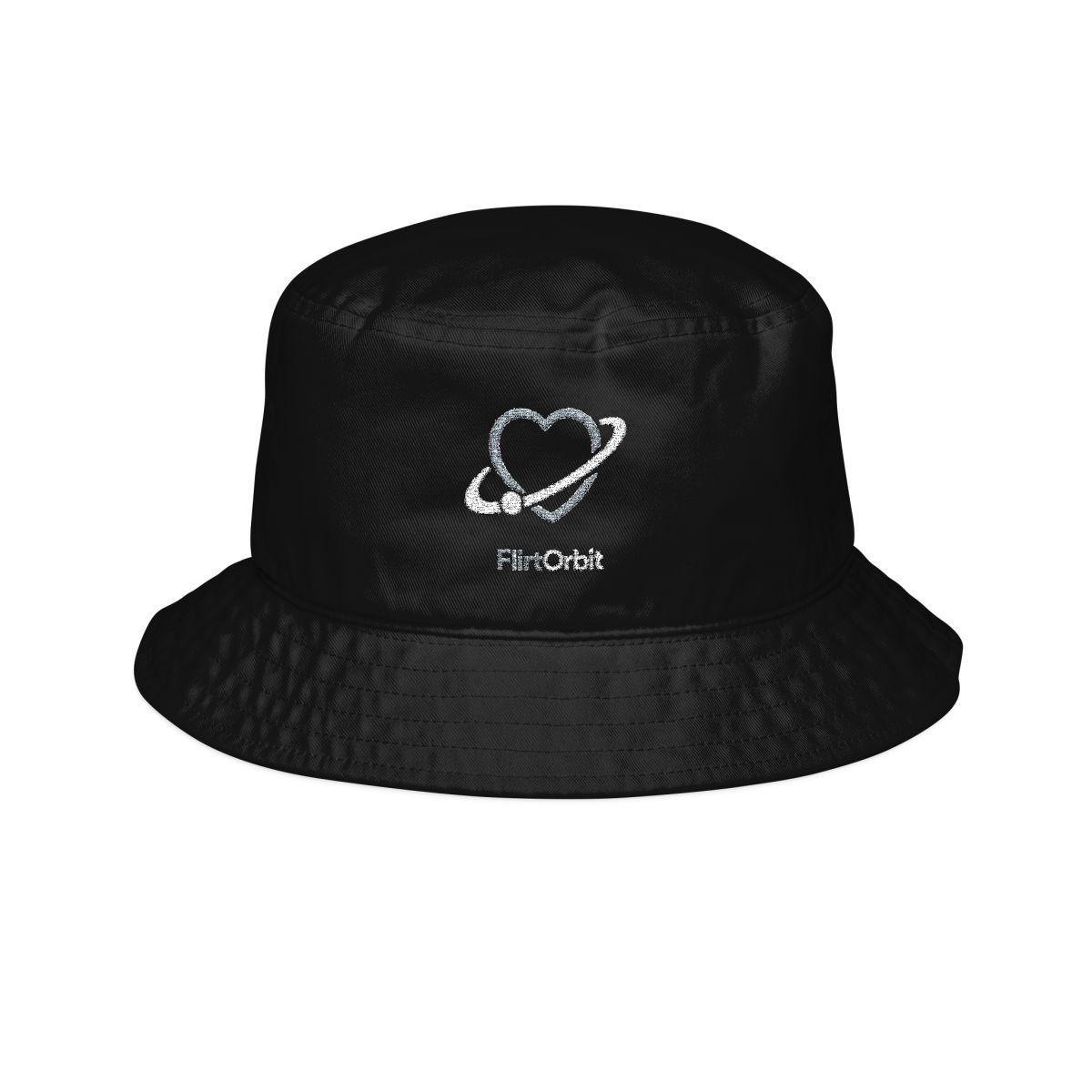 FlirtOrbit Embroidered Logo Bucket Hat – Unisex Cotton Twill Hat